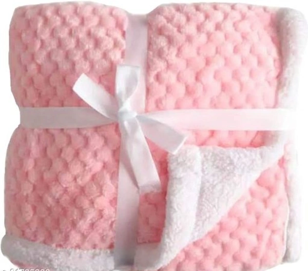  Microfiber Baby Pink Hooded Baby Blanket -  Free Size, Baby Pink, Microfiber,  Blanket, Pack of1
